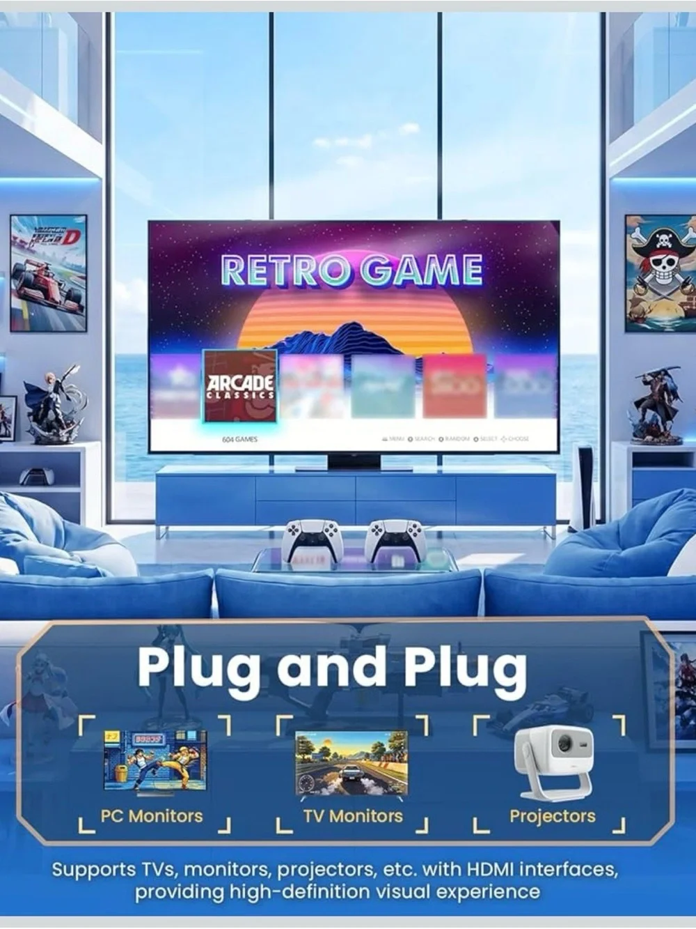 2026 upgraded retro gaming console stick 20000+ retro game stick